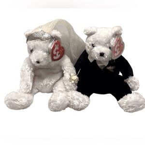 Ty Beanie Babies Bride & Groom 2002